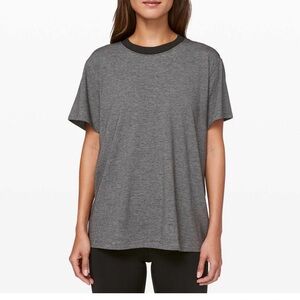 Lululemon Athletica All Yours Women's Boyfriend T-Shirt micro stripe